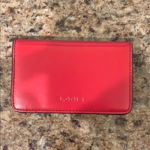 Lodis Audrey Mini Card Case in Red Leather